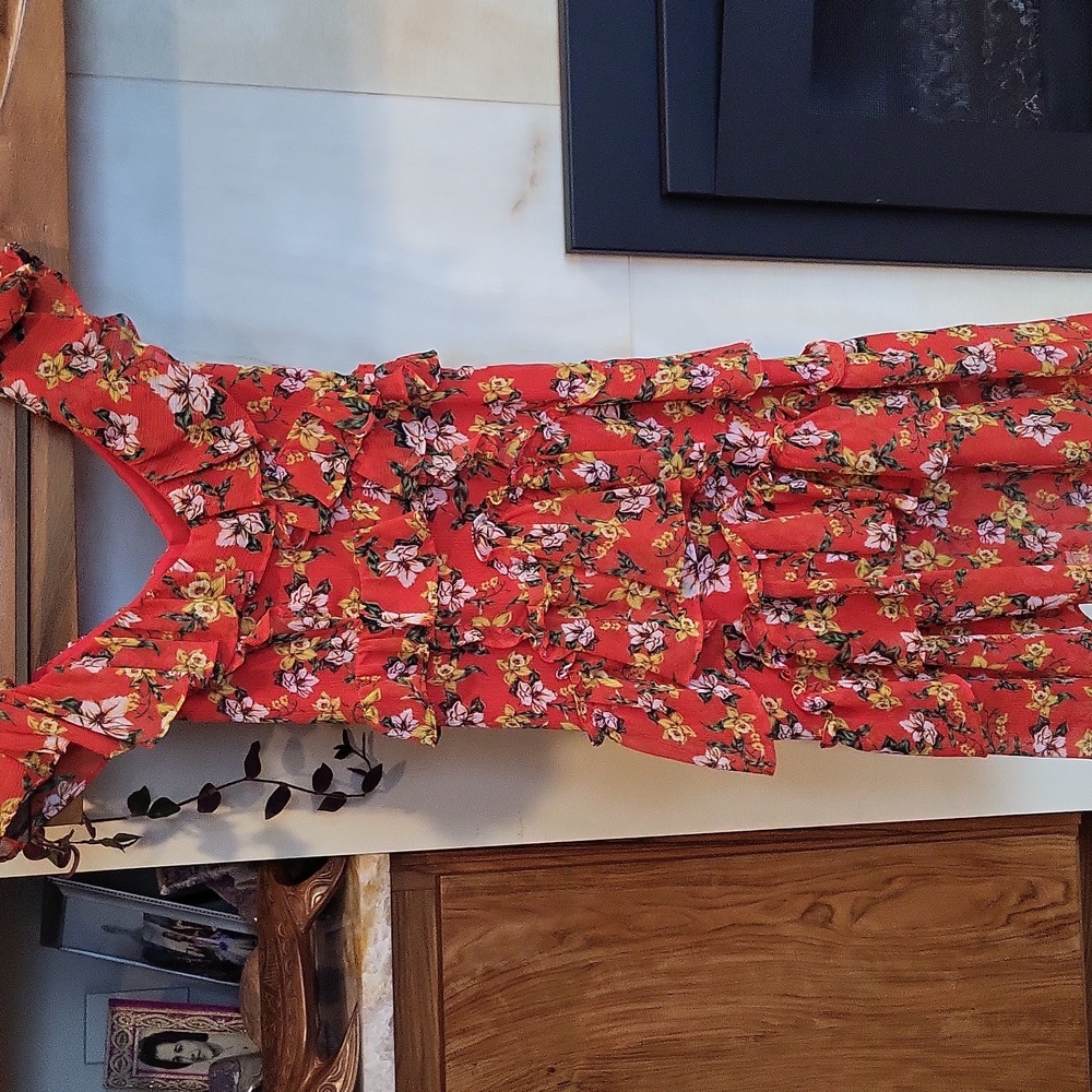 Marissa Webb Magnolia Bouquet Ruffle Dress - Picture 5 of 6
